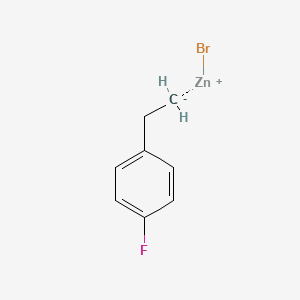 molecular formula C8H8BrFZn B6333786 4-Fluorophenethylzinc bromide, 0.5M in tetrahydrofuran CAS No. 1029128-52-6