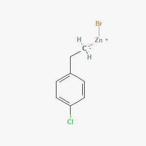molecular formula C8H8BrClZn B6333787 4-Chlorophenethylzinc bromide, 0.5M in tetrahydrofuran CAS No. 1142215-67-5