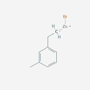 molecular formula C9H11BrZn B6333794 3-Methylphenethylzinc bromide, 0.5M in tetrahydrofuran CAS No. 1142231-40-0