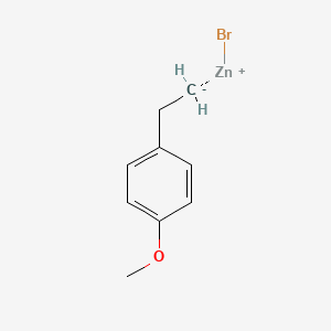 molecular formula C9H11BrOZn B6333803 4-Methoxyphenethylzinc bromide, 0.5M in tetrahydrofuran CAS No. 1800201-43-7