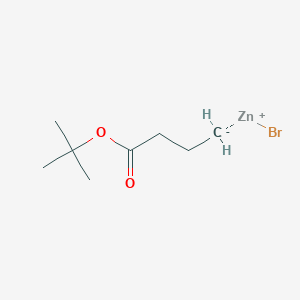 molecular formula C8H15BrO2Zn B6333811 4-tert-Butoxy-4-oxobutylzinc bromide, 0.5M in tetrahydrofuran CAS No. 1142218-21-0