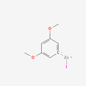molecular formula C8H9IO2Zn B6333818 3,5-Dimethoxyphenylzinc Iodide, 0.5M in tetrahydrofuran CAS No. 2246939-72-8