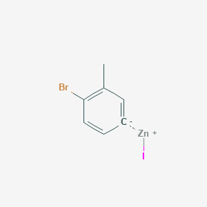 molecular formula C7H6BrIZn B6333820 4-Bromo-3-methylphenylzinc iodide, 0.5M in tetrahydrofuran CAS No. 1142219-89-3