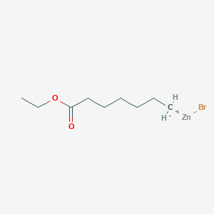molecular formula C9H17BrO2Zn B6333841 7-Ethoxy-7-oxoheptylzinc bromide, 0.5M in tetrahydrofuran CAS No. 1370594-13-0