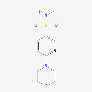 molecular formula C10H15N3O3S B6333862 6-Morpholin-4-yl-pyridine-3-sulfonic acid methylamide, 95% CAS No. 1263276-64-7