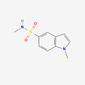 molecular formula C10H12N2O2S B6333869 1-Methyl-1H-indole-5-sulfonic acid methylamide, 95% CAS No. 2737207-24-6