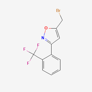 molecular formula C11H7BrF3NO B6333924 5-Bromomethyl-3-(2-trifluoromethyl-phenyl)-isoxazole CAS No. 1159976-83-6