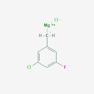molecular formula C7H5Cl2FMg B6333975 3-Chloro-5-fluorobenzylmagnesium chloride, 0.25M in Diethyl Ether CAS No. 939460-99-8