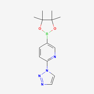 molecular formula C13H17BN4O2 B6334011 6-(1H-1,2,3-三唑-1-基)吡啶-3-硼酸频哪醇酯 CAS No. 1056040-59-5
