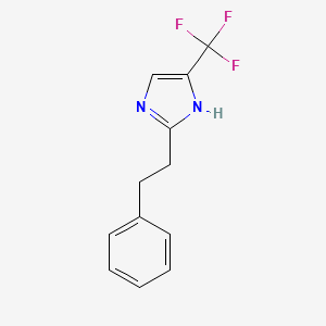 molecular formula C12H11F3N2 B6334039 2-(2-Phenylethyl)-4-(trifluoromethyl)-1H-imidazole CAS No. 1382722-52-2