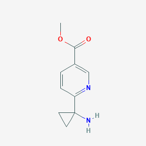 molecular formula C10H12N2O2 B6334048 Methyl 6-(1-aminocyclopropyl)nicotinate CAS No. 1380941-82-1