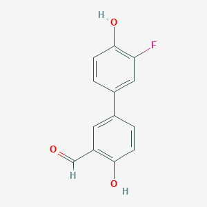 molecular formula C13H9FO3 B6334098 4-(3-Fluoro-4-hydroxyphenyl)-2-formylphenol, 95% CAS No. 1098984-26-9