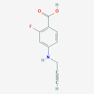 molecular formula C10H8FNO2 B063341 2-Fluoro-4-(2-propyn-1-ylamino)benzoic acid CAS No. 173951-98-9