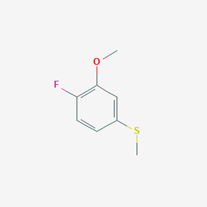 molecular formula C8H9FOS B6334108 1-Fluoro-2-methoxy-4-(methylsulfanyl)benzene CAS No. 1822763-67-6