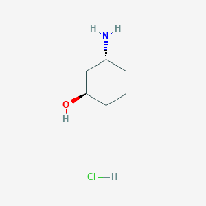molecular formula C6H14ClNO B6334123 (1R,3R)-3-Aminocyclohexanol hydrochloride, 95% CAS No. 1817645-57-0