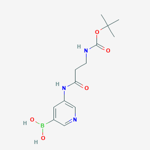 molecular formula C13H20BN3O5 B6334276 5-(3-((tert-Butoxycarbonyl)amino)propanamido)pyridine-3-boronic acid CAS No. 1171897-31-6