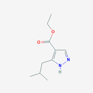 molecular formula C10H16N2O2 B6334280 Ethyl 5-(2-methylpropyl)-1H-pyrazole-4-carboxylate CAS No. 1235313-61-7