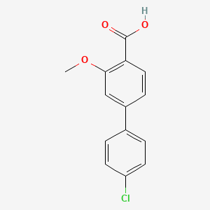 molecular formula C14H11ClO3 B6334399 4-(4-Chlorophenyl)-2-methoxybenzoic acid, 95% CAS No. 1000025-59-1