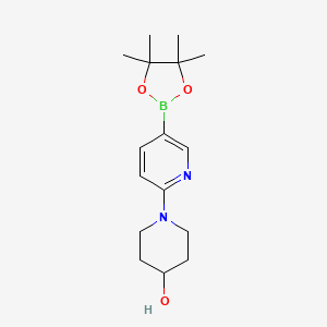 molecular formula C16H25BN2O3 B6334414 (6-(4-Hydroxypiperidin-1-yl)pyridin-3-yl)boronic acid pinacol ester CAS No. 1251948-86-3