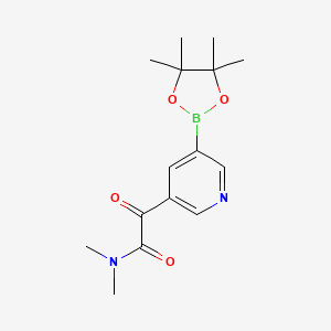 molecular formula C15H21BN2O4 B6334432 5-(2-(Dimethylamino)-2-oxoacetyl)pyridine-3-boronic acid pinacol ester CAS No. 1071454-39-1