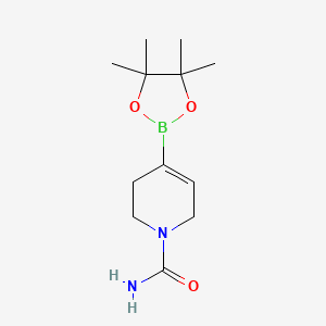 molecular formula C12H21BN2O3 B6334460 4-(4,4,5,5-Tetramethyl-1,3,2-dioxaborolan-2-yl)-5,6-dihydropyridine-1(2H)-carboxamide CAS No. 1257996-76-1