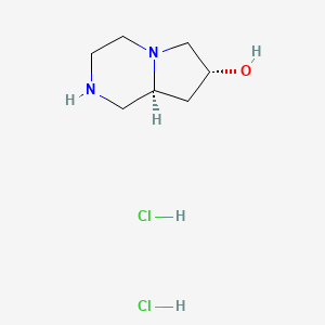 molecular formula C7H16Cl2N2O B6334469 (7R,8aS)-1,2,3,4,6,7,8,8a-Octahydropyrrolo[1,2-a]pyrazin-7-ol dihydrochloride CAS No. 1070165-89-7