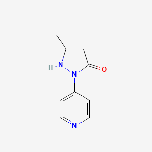 molecular formula C9H9N3O B6334489 3-Methyl-1-pyridin-4-yl-1H-pyrazol-5-ol, 98% CAS No. 1565057-90-0