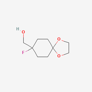 molecular formula C9H15FO3 B6334513 (8-Fluoro-1,4-dioxaspiro[4.5]decan-8-yl)methanol CAS No. 1256545-97-7