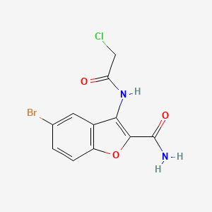 molecular formula C11H8BrClN2O3 B6334538 5-Bromo-3-(2-chloroacetamido)benzofuran-2-carboxamide CAS No. 1169559-16-3