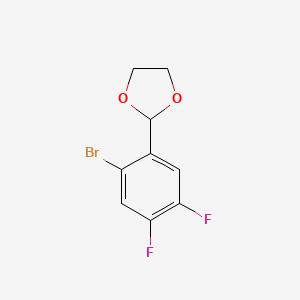 molecular formula C9H7BrF2O2 B6334573 2-(1,3-Dioxolan-2-yl)-4,5-difluorobromobenzene CAS No. 1307795-09-0