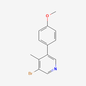 molecular formula C13H12BrNO B6334608 3-Bromo-5-(4-methoxyphenyl)-4-methylpyridine CAS No. 885681-79-8