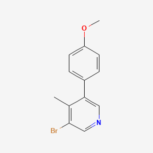 B6334608 3-Bromo-5-(4-methoxyphenyl)-4-methylpyridine CAS No. 885681-79-8