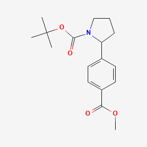 molecular formula C17H23NO4 B6334637 叔丁基 2-(4-甲氧羰基苯基)吡咯烷-1-羧酸酯 CAS No. 1243198-96-0