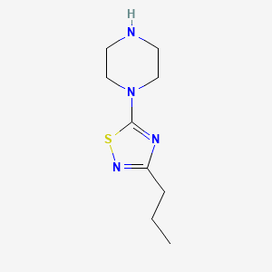 molecular formula C9H16N4S B6334688 1-(3-Propyl-1,2,4-thiadiazol-5-yl)piperazine CAS No. 1486795-61-2