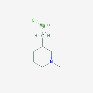 molecular formula C7H14ClMgN B6334727 (1-Methylpiperidin-3-yl)methylmagnesium chloride, 0.25 M in 2-MeTHF CAS No. 60702-50-3