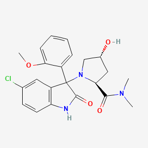 molecular formula C22H24ClN3O4 B6334746 (2S,4R)-1-(5-Chloro-3-(2-methoxyphenyl)-2-oxoindolin-3-yl)-4-hydroxy-N,N-dimethylpyrrolidine-2-carboxamide CAS No. 905077-26-1