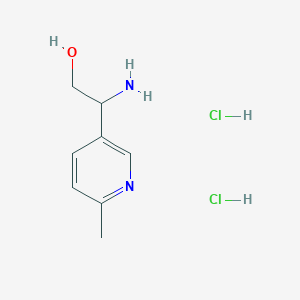 molecular formula C8H14Cl2N2O B6334769 2-Amino-2-(6-methylpyridin-3-yl)ethan-1-ol 2HCl CAS No. 2177259-11-7