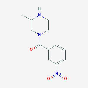molecular formula C12H15N3O3 B6334799 3-Methyl-1-(3-nitrobenzoyl)piperazine CAS No. 1240581-72-9