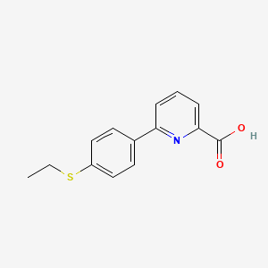 molecular formula C14H13NO2S B6334861 6-(4-Ethylthiophenyl)picolinic acid, 95% CAS No. 887982-60-7