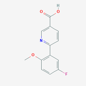 molecular formula C13H10FNO3 B6334885 6-(5-Fluoro-2-methoxyphenyl)nicotinic acid, 95% CAS No. 887976-43-4