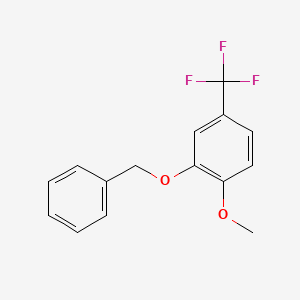 molecular formula C15H13F3O2 B6334890 2-(Benzyloxy)-1-methoxy-4-(trifluoromethyl)benzene CAS No. 847148-75-8