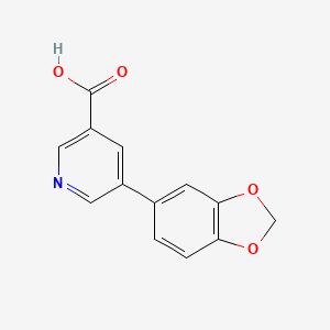 molecular formula C13H9NO4 B6334937 5-(3,4-Methylenedioxyphenyl)nicotinic acid, 95% CAS No. 842170-41-6