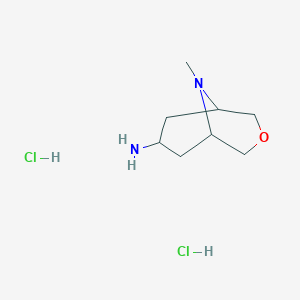 molecular formula C8H18Cl2N2O B6335136 exo-9-Methyl-3-oxa-9-azabicyclo[3.3.1]nonan-7-amine dihydrochloride CAS No. 1187310-06-0