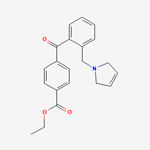 4'-Carboethoxy-2-(3-pyrrolinomethyl) benzophenone;  97%