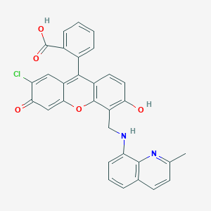 2-[2-Chloro-6-hydroxy-5-(2-methylquinolin-8-ylamino)methyl]-3-oxo-3H-xanthen-9-ylbenzoic acid