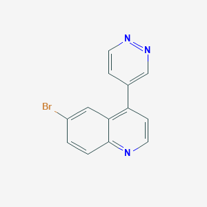 molecular formula C13H8BrN3 B6335220 6-Bromo-4-(pyridazin-4-yl)quinoline CAS No. 1086063-18-4