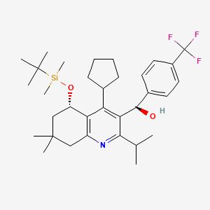 4-Cyclopentyl-5-(tert-butyl-dimethylsilyloxy)-tetrahydro-7,7-dimethyl-2-(1-isopropyl)-alpha-[4-(trifluoromethyl)phenyl]-3-quinolinemethanol