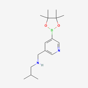 molecular formula C16H27BN2O2 B6335311 5-((异丁氨基)甲基)吡啶-3-硼酸二缩水甘醇酯 CAS No. 919347-20-9