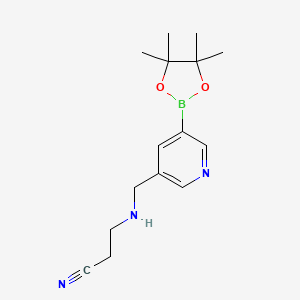 molecular formula C15H22BN3O2 B6335319 5-([(2-氰乙基)氨基]甲基)吡啶-3-硼酸二萘甲二醇酯 CAS No. 919347-58-3
