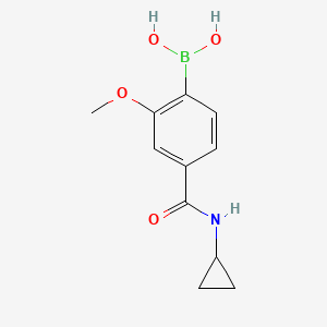 molecular formula C11H14BNO4 B6335352 4-(Cyclopropylcarbamoyl)-2-methoxyphenylboronic acid CAS No. 1351373-76-6